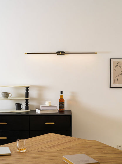 LED Bathroom Mirror Light 27 in Rechargeable Dimmable Wall Sconce Black Gold Wireless Touch Control Vanity Fixture for Powder Room