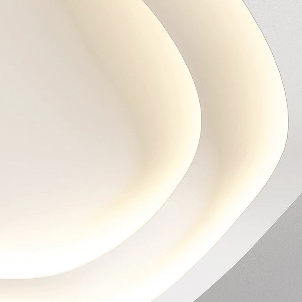 Low-Profile LED Ceiling Light 16-24 in Adjustable Dimmable White Iron Modern Overhead Fixture for Bedrooms Kitchens Home Office Hallways Ent