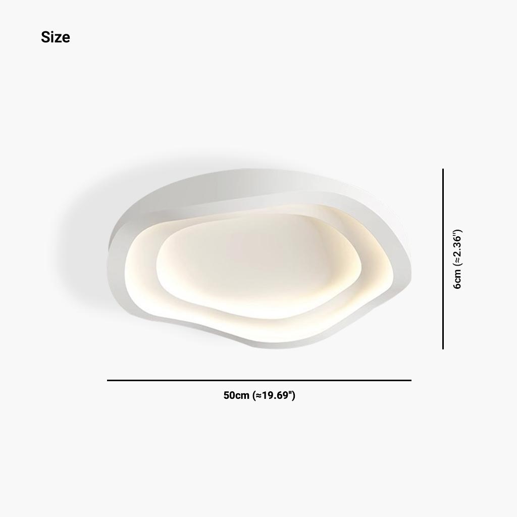 Low-Profile LED Ceiling Light 16-24 in Adjustable Dimmable White Iron Modern Overhead Fixture for Bedrooms Kitchens Home Office Hallways Ent