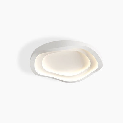 Low-Profile LED Ceiling Light 16-24 in Adjustable Dimmable White Iron Modern Overhead Fixture for Bedrooms Kitchens Home Office Hallways Ent