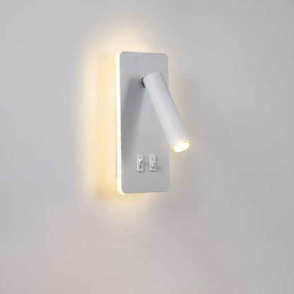 Minimalist Cylindrical Wall Lamp with Dual Switch and 330° Rotatable LED Light – Iron Design
