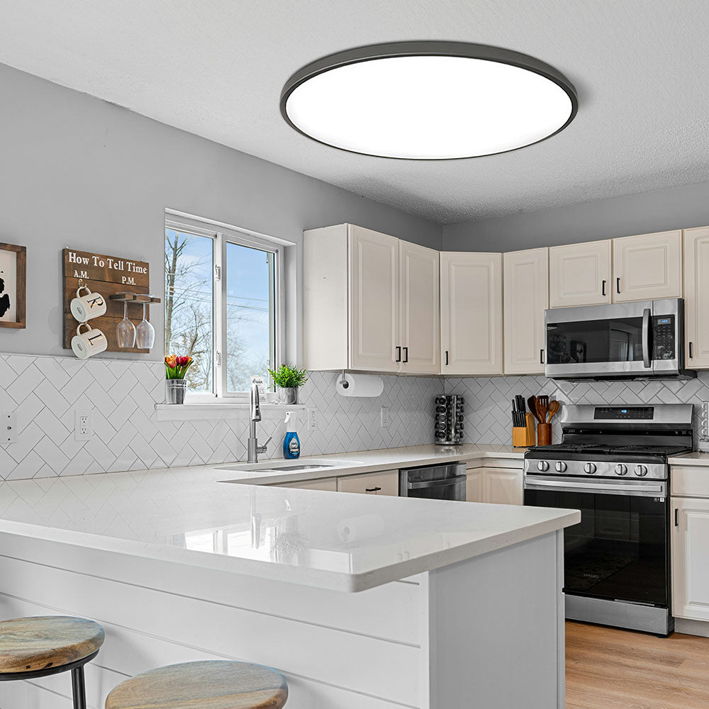 Minimalist Flush Mount Light | Ultra-Slim Design with Glare-Free Illumination | Versatile Lighting for Modern Interiors