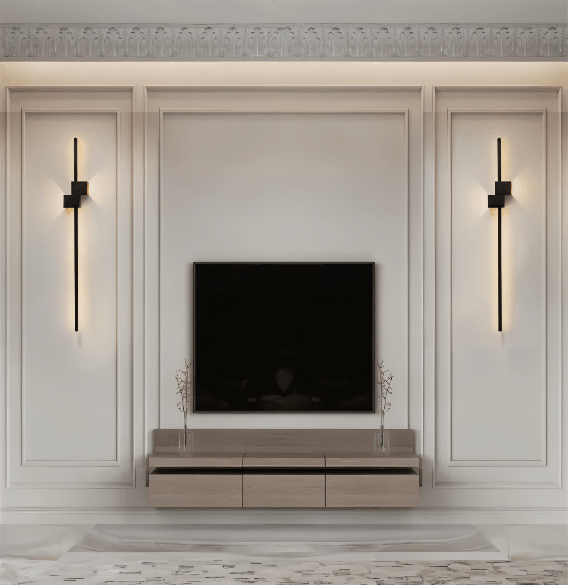 Minimalist LED Wall Light | Slim Design with Indirect Lighting for Modern Ambiance