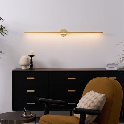 Linear LED Bathroom Vanity Light Fixture 27-50 Inch Metal Wall Sconce for Mirror Black Gold Brushed Nickel Warm Lighting Powder Room Dressin