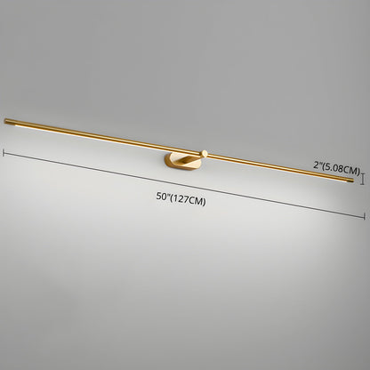 LED Bathroom Mirror Light 27 in Rechargeable Dimmable Wall Sconce Black Gold Wireless Touch Control Vanity Fixture for Powder Room
