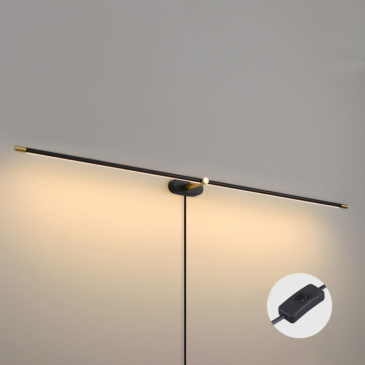 Bathroom Vanity Mirror Light Bar 27 in Metal Wall Mount LED Fixture Dimmable Warm Neutral Cool White for Makeup Bath Cabinet