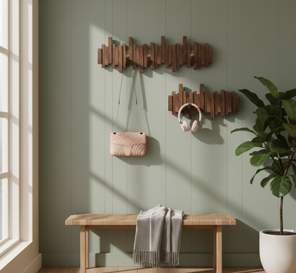 Minimalist Piano Coat Rack Wall Mounted - Durable Hooks for Stylish Coat Storage