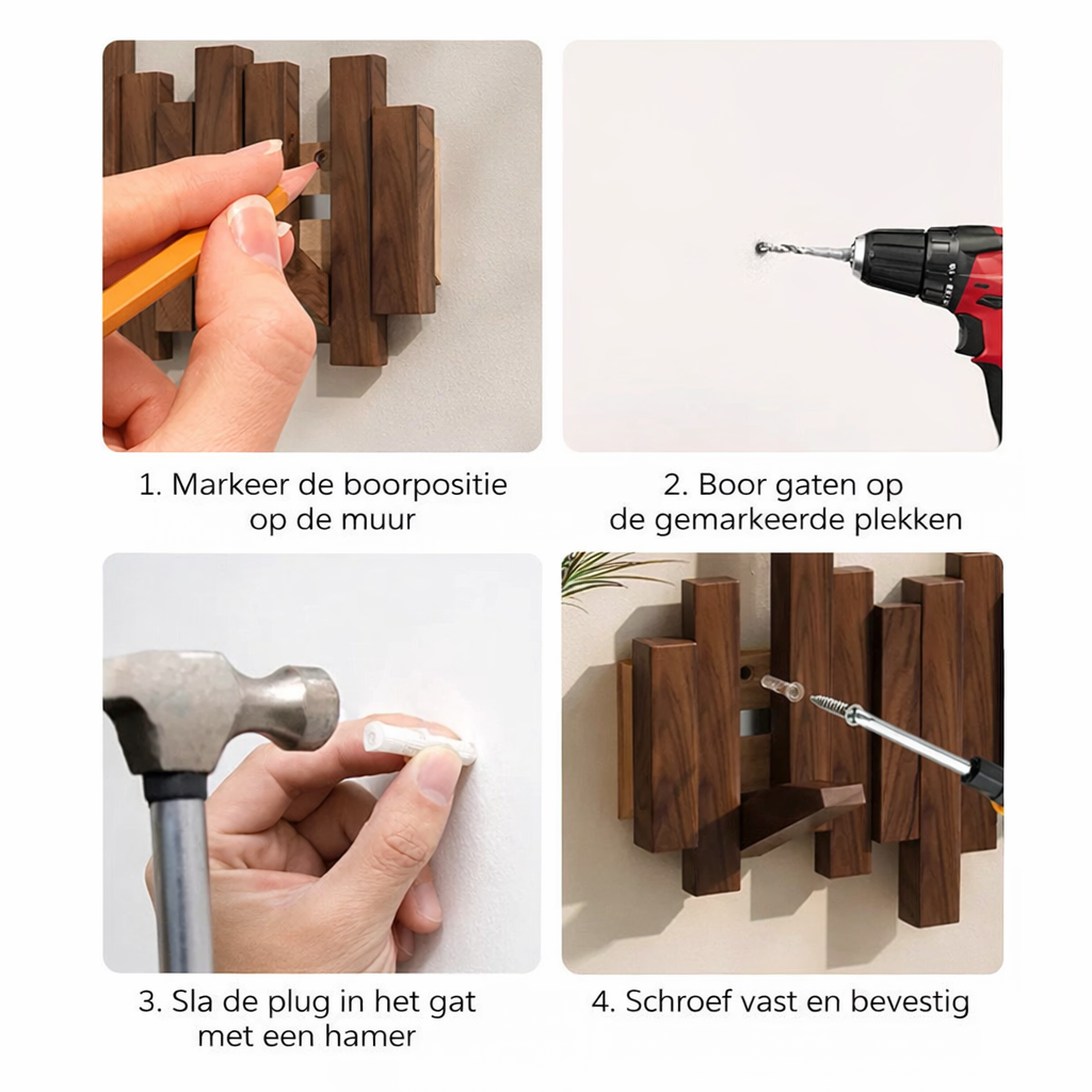 Minimalist Piano Coat Rack Wall Mounted - Durable Hooks for Stylish Coat Storage