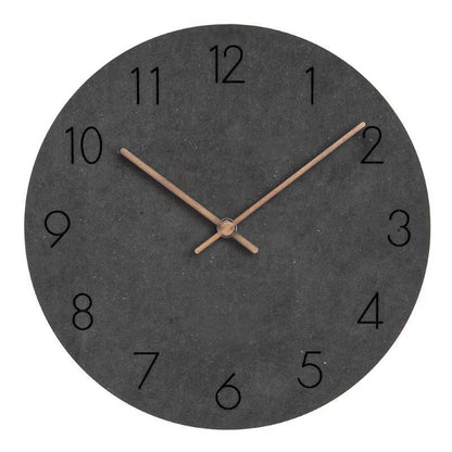 Minimalist Wall Clock | Silent Grey Dial with Copper Hands for Modern Decor