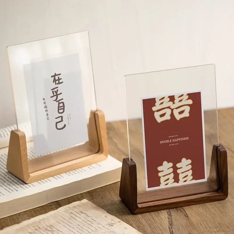 Minimalist Wooden Photo Frames with Floating Design – Beechwood and Acrylic Display