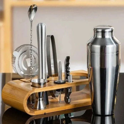 MixologyMaster Cocktail Shaker Set - Stainless Steel, 10-Piece Bartender Kit