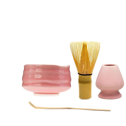 Miyako Matcha Set - Ceramic Japanese Tea Set, Elegant Pink