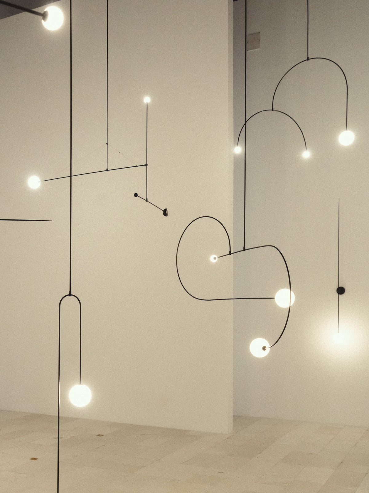Sculptural Ceiling Light with Opaline Glass Diffusers Black & Brass Finish Multi-Arm Design for Dining Room Entryway Modern Overhead Fixture