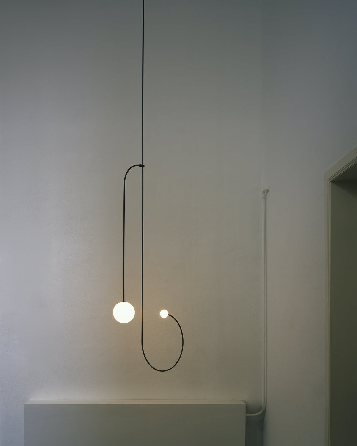 Sculptural Ceiling Light with Opaline Glass Diffusers Black & Brass Finish Multi-Arm Design for Dining Room Entryway Modern Overhead Fixture