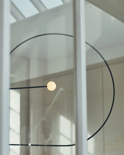 Sculptural Ceiling Light with Opaline Glass Diffusers Black & Brass Finish Multi-Arm Design for Dining Room Entryway Modern Overhead Fixture