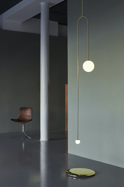 Sculptural Ceiling Light with Opaline Glass Diffusers Black & Brass Finish Multi-Arm Design for Dining Room Entryway Modern Overhead Fixture