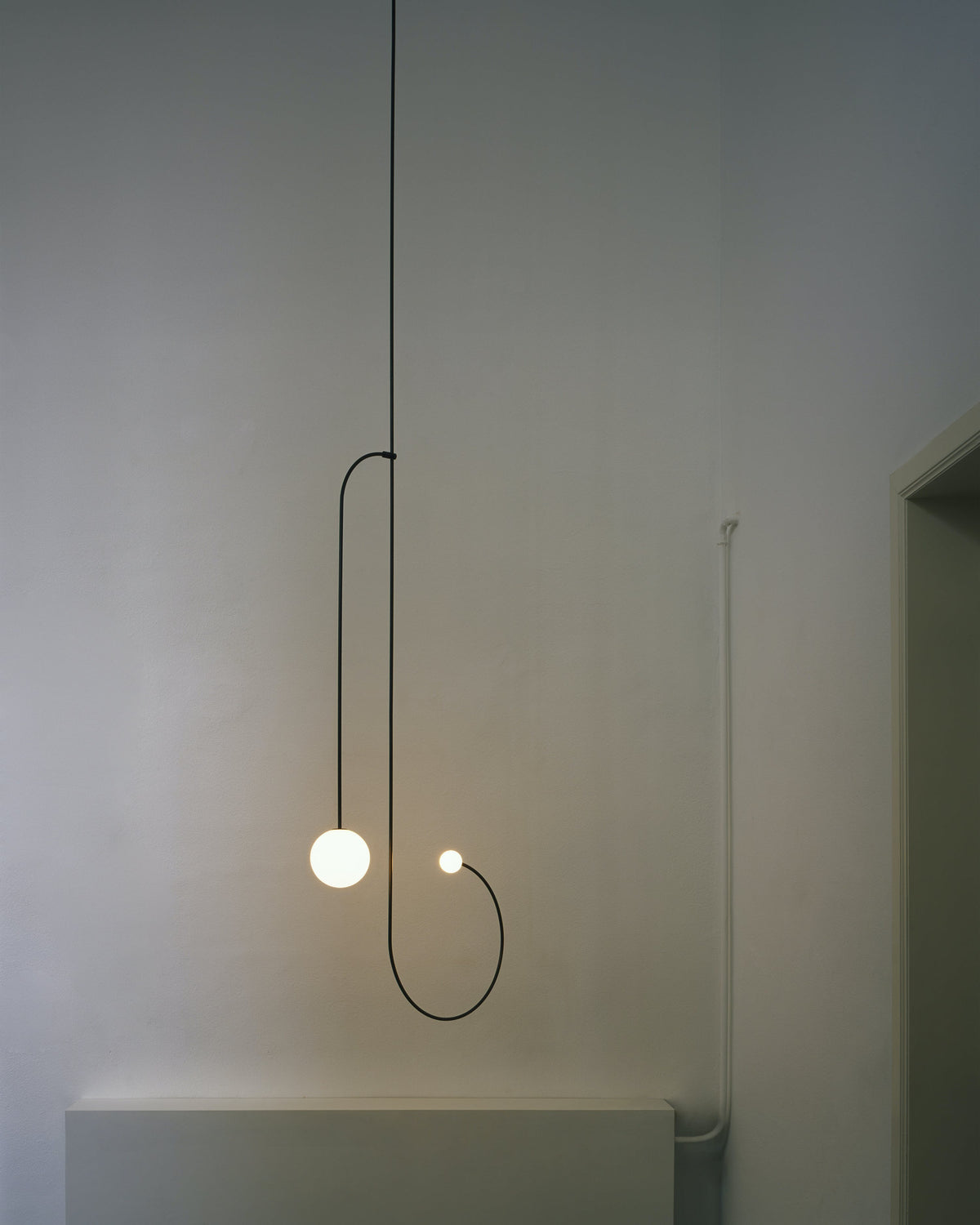 Sculptural Ceiling Light with Opaline Glass Diffusers Black & Brass Finish Multi-Arm Design for Dining Room Entryway Modern Overhead Fixture