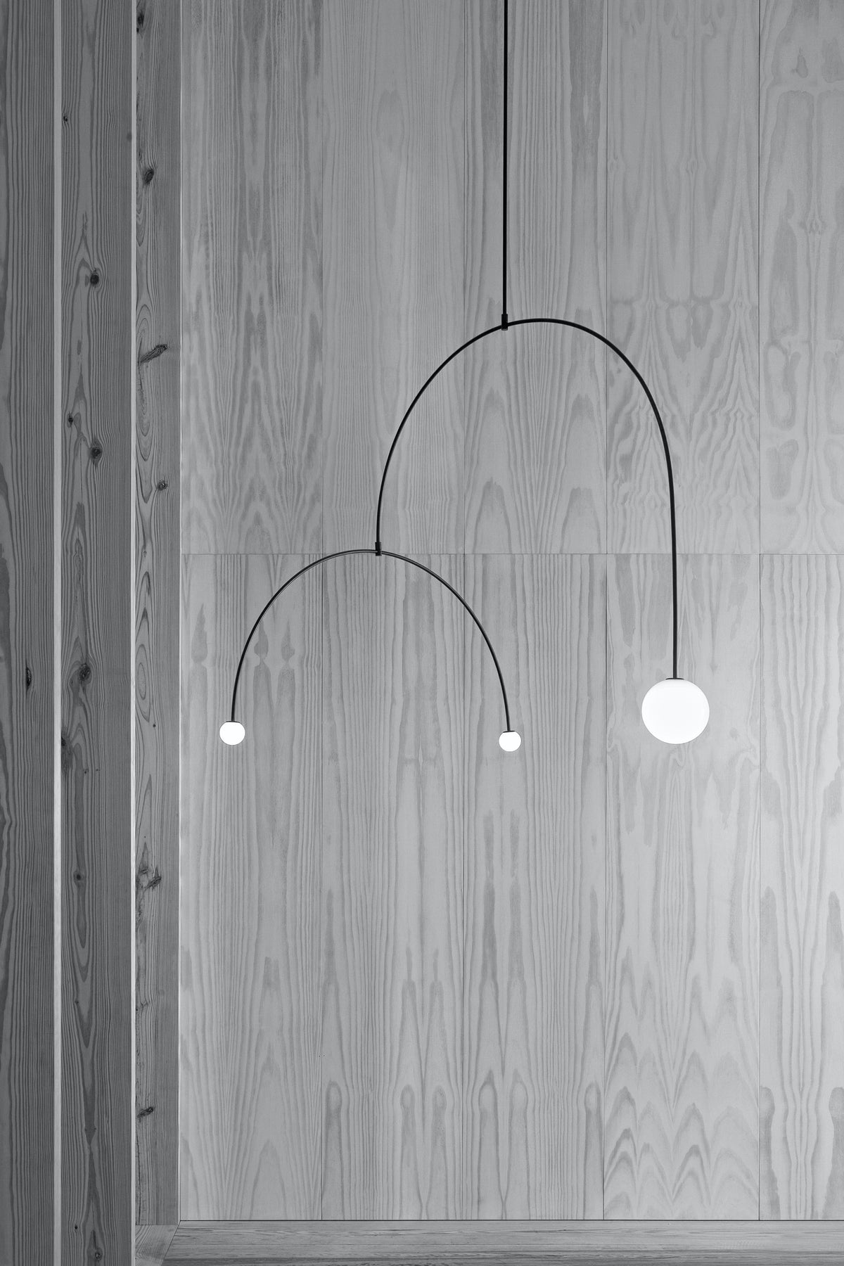 Sculptural Ceiling Light with Opaline Glass Diffusers Black & Brass Finish Multi-Arm Design for Dining Room Entryway Modern Overhead Fixture