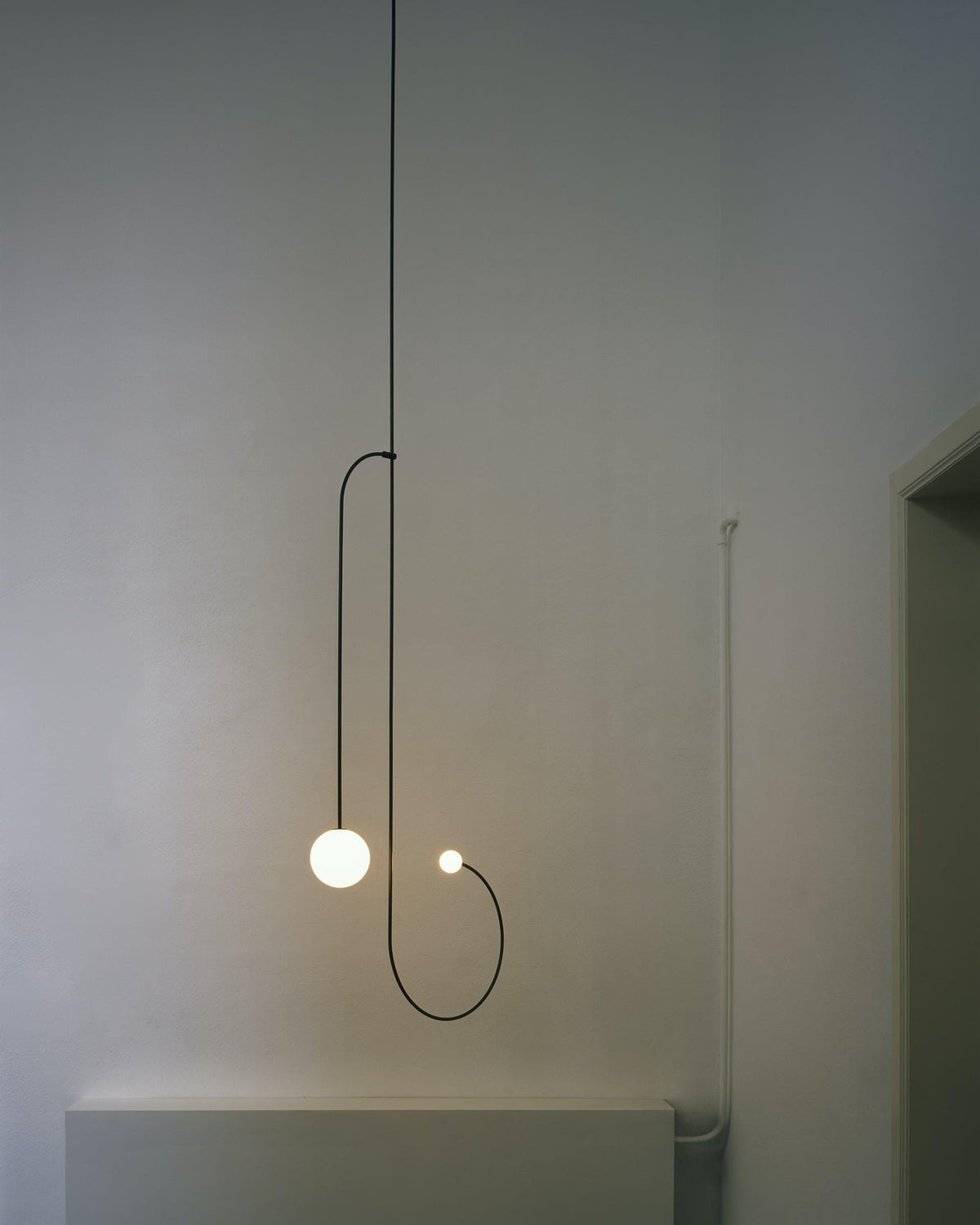 Sculptural Ceiling Light with Opaline Glass Diffusers Black & Brass Finish Multi-Arm Design for Dining Room Entryway Modern Overhead Fixture