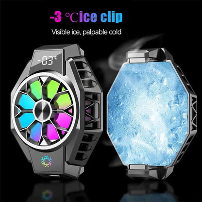 Mobile Fan | Clip-On Cooling Fan with Smart Temperature Display | Portable Solution for Mobile Devices