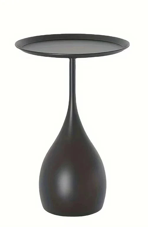 Round Side Table with Light-Luxury Design – Compact and Stylish for Sofa or Bed
