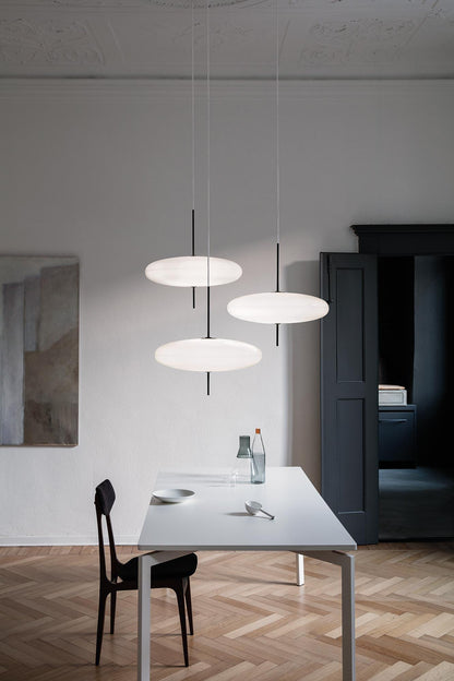 Ceiling Pendant Light White Polymer Shade Adjustable Drop Height Modern Dining Room Kitchen Living Room Hanging Fixture E26 E27 Socket 12 in