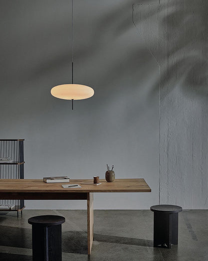 Ceiling Pendant Light White Polymer Shade Adjustable Drop Height Modern Dining Room Kitchen Living Room Hanging Fixture E26 E27 Socket 12 in