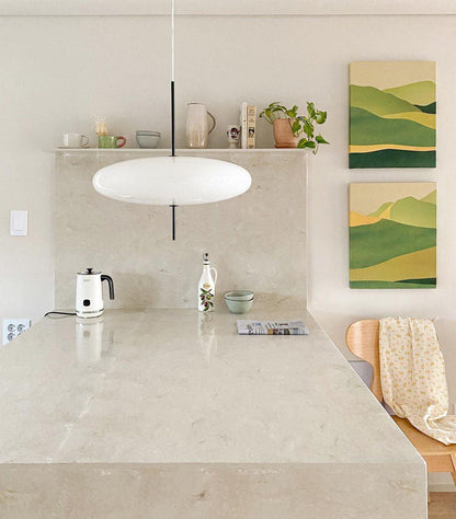 Ceiling Pendant Light White Polymer Shade Adjustable Drop Height Modern Dining Room Kitchen Living Room Hanging Fixture E26 E27 Socket 12 in