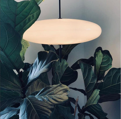 Ceiling Pendant Light White Polymer Shade Adjustable Drop Height Modern Dining Room Kitchen Living Room Hanging Fixture E26 E27 Socket 12 in