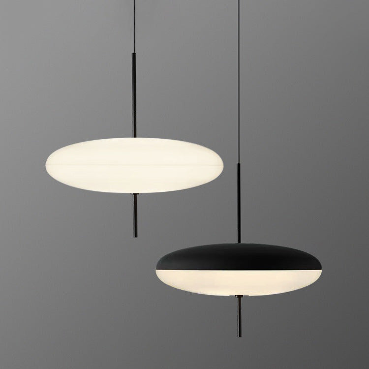 Ceiling Pendant Light White Polymer Shade Adjustable Drop Height Modern Dining Room Kitchen Living Room Hanging Fixture E26 E27 Socket 12 in