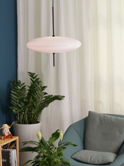 Ceiling Pendant Light White Polymer Shade Adjustable Drop Height Modern Dining Room Kitchen Living Room Hanging Fixture E26 E27 Socket 12 in