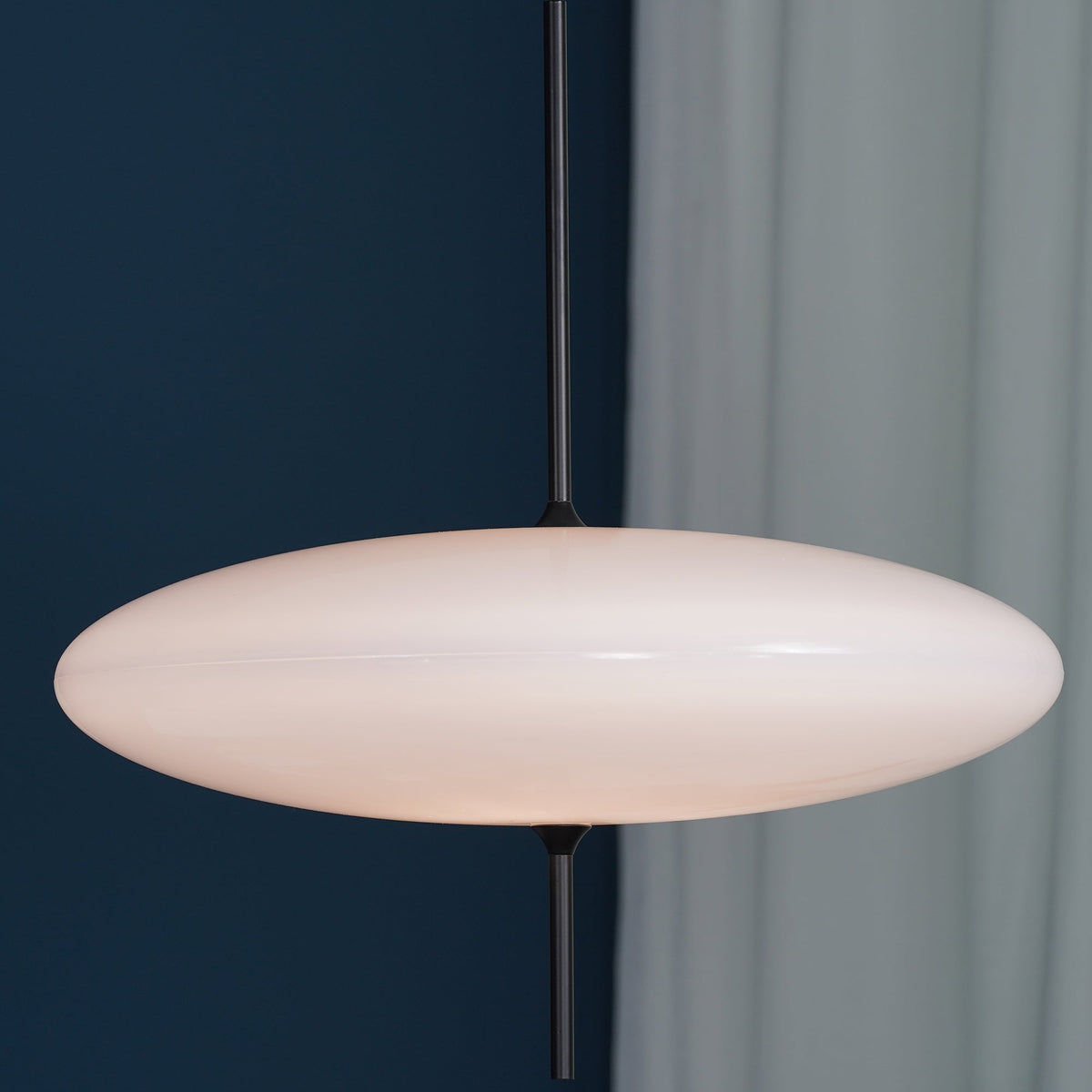 Ceiling Pendant Light White Polymer Shade Adjustable Drop Height Modern Dining Room Kitchen Living Room Hanging Fixture E26 E27 Socket 12 in