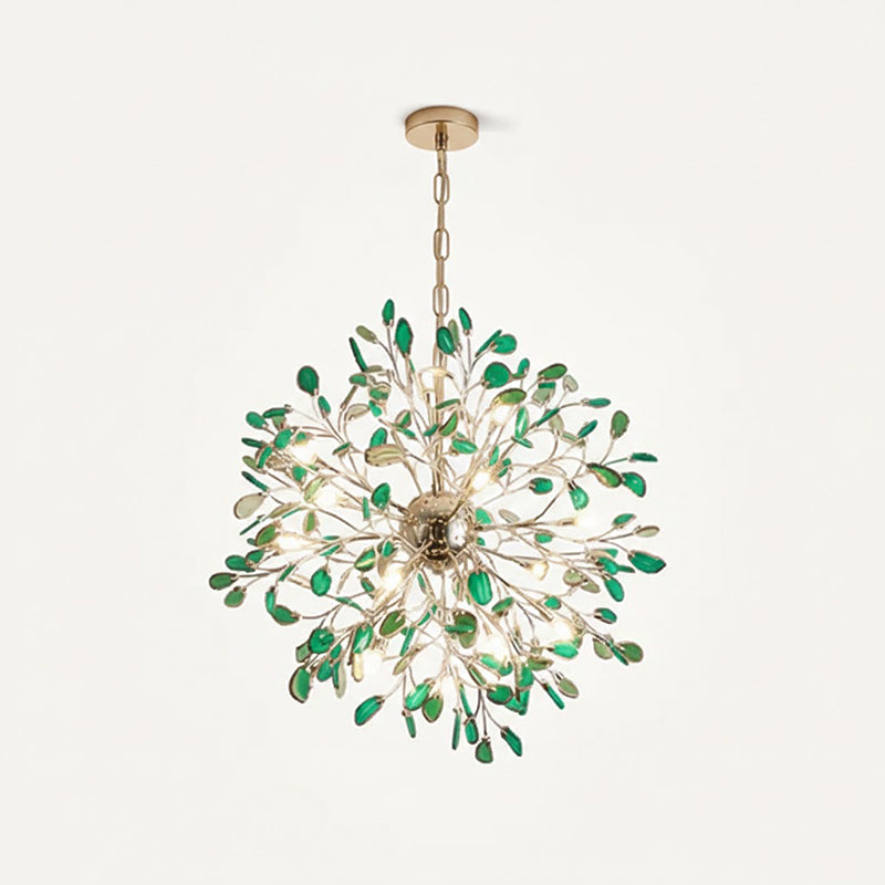Agate Branch Chandelier 23-Inch Gold Finish Multi-Arm Adjustable G4 Fixture for Dining Room Living Room Statement Lighting Multicolor Natura