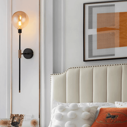 Contemporary Glass Shade LED Fixture Gray Amber Clear Finishes for Hallway Bedroom Entryway Living Room Bathroom