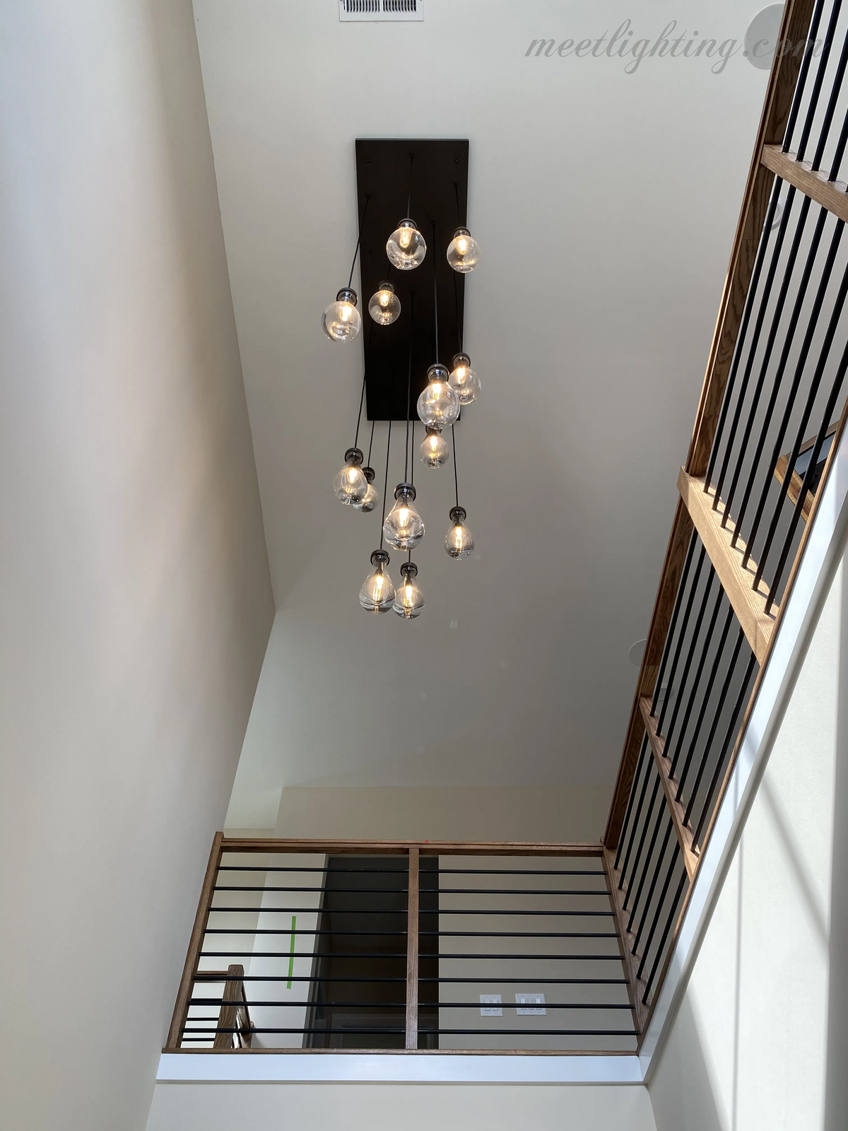 Linear Glass Teardrop Fixture Brass Nickel Black Finish LED Dining Room Bedroom Living Room Restaurant Hotel Ceiling Statement Light