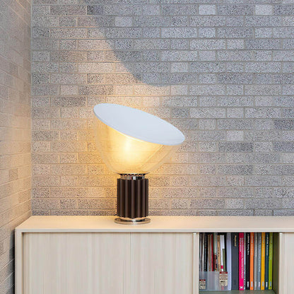 Adjustable Desk Lamp with Glass Shade for Bedroom Office Reading Room Ambient Light Fixture Contemporary Aluminum Design US Voltage 110-120V