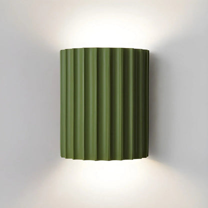 Sculptural Resin Sconce with Dual G9 Sockets for Bedroom Hallway Accent Lighting in Green Finish 6.5 Inches Compact Indoor Fixture