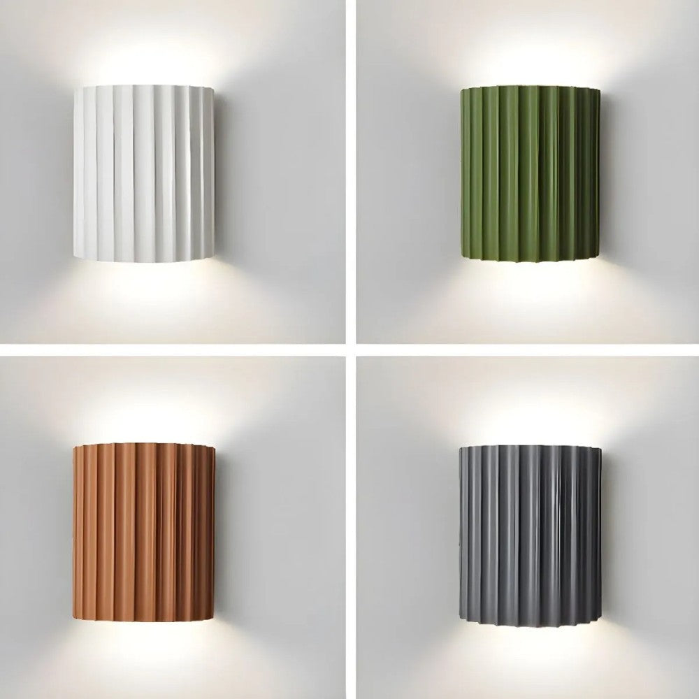 Sculptural Resin Sconce with Dual G9 Sockets for Bedroom Hallway Accent Lighting in Green Finish 6.5 Inches Compact Indoor Fixture