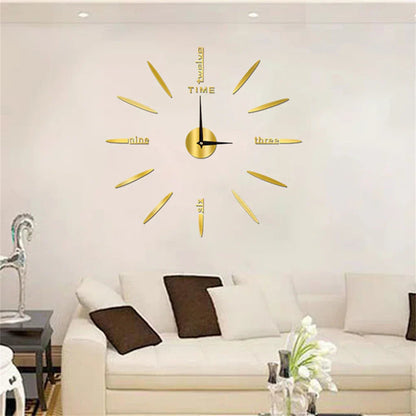 Large Wall Clocks for Living Room, Modern Wall Clock Acrylic Mirror Finish, Oversized Wall Clock Decor for Bedroom