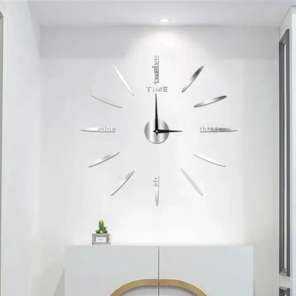 Large Wall Clocks for Living Room, Modern Wall Clock Acrylic Mirror Finish, Oversized Wall Clock Decor for Bedroom