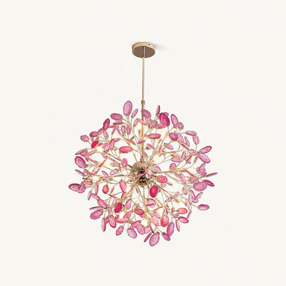 Agate Branch Chandelier 23-Inch Gold Finish Multi-Arm Adjustable G4 Fixture for Dining Room Living Room Statement Lighting Multicolor Natura