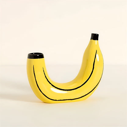 Modern Banana-Shaped Decorative Vase – Playful Accent for Contemporary Interiors
