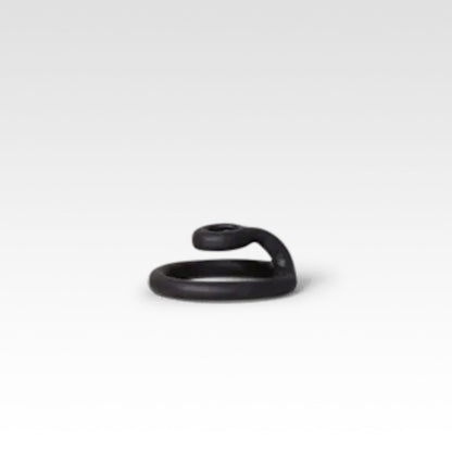 Modern Black Candlestick Holder, 12-Inch Minimalist Design for Elegant Home Decor