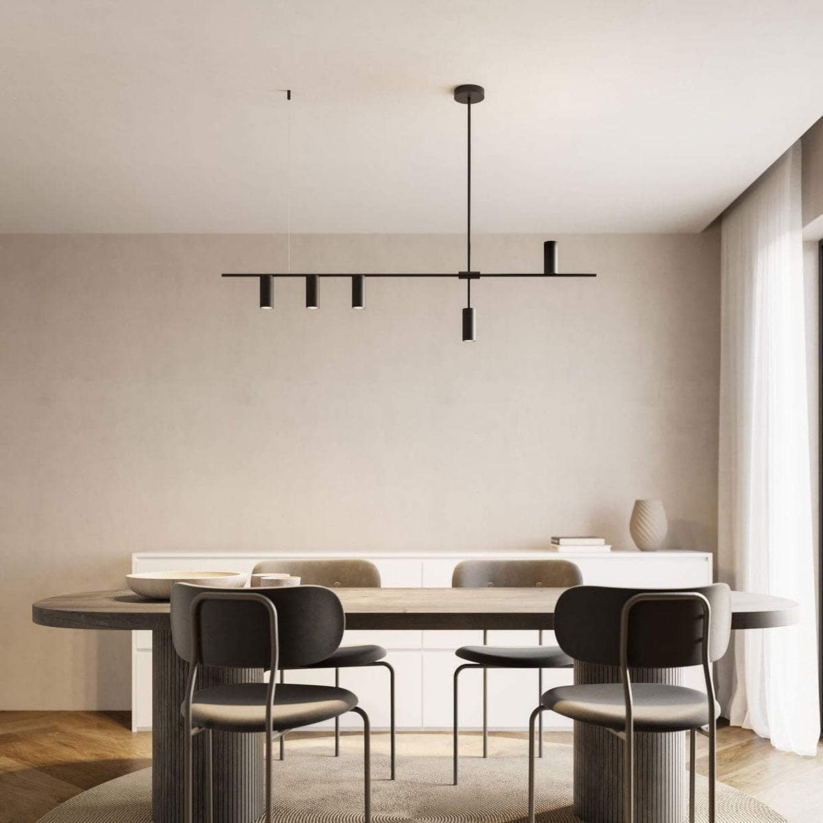 Modern Ceiling Light Fixture | Asymmetrical Design with Unique Illumination | Stylish Lighting for Contemporary Spaces