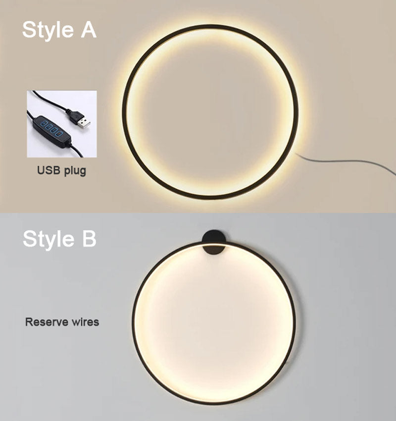 Modern Circle | Wall Light with Soft LED Glow | Stylish Sconce for Ambient Illumination