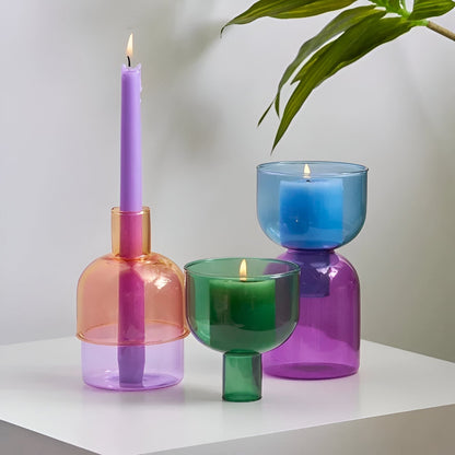 Modern Cylindrical Candle Holder and Vase – Elegant Ceramic Home Decor for Contemporary Spaces
