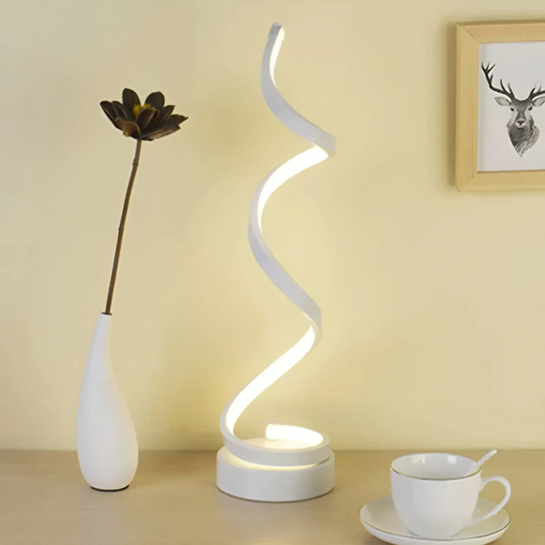 Table Lamps for Bedroom, Modern Dimmable LED Desk Lamp, Acrylic Bedside Lamp for Living Room and Home Office