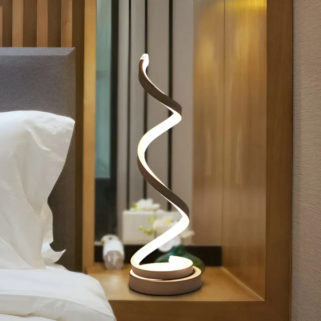 Table Lamps for Bedroom, Modern Dimmable LED Desk Lamp, Acrylic Bedside Lamp for Living Room and Home Office