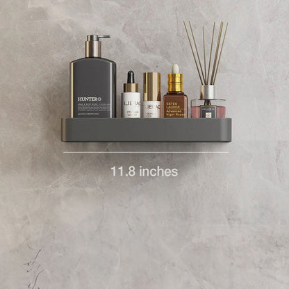 Modern Floating Bathroom Shelves with Self-Adhesive Mounting and Towel Holder – Stylish Storage Solution