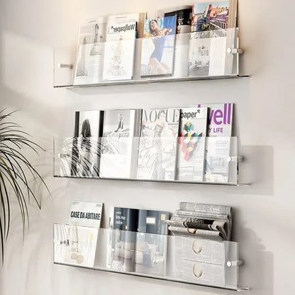Modern Floating Wall Shelves – Sleek PVC Design for Home and Office Organization